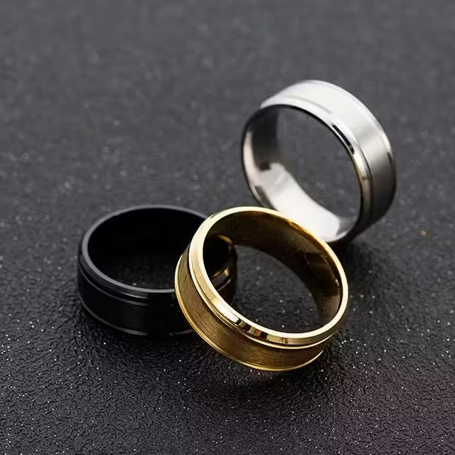 Bague unisexe simple de 8 mm (EGR029)