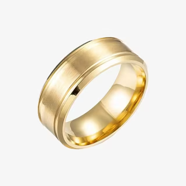 Bague unisexe simple de 8 mm (EGR029)