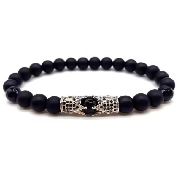 8mm Stone Beads Men Bracelet (EGBT072)