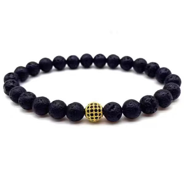 8mm Stone Beads Men Bracelet (EGBT072)