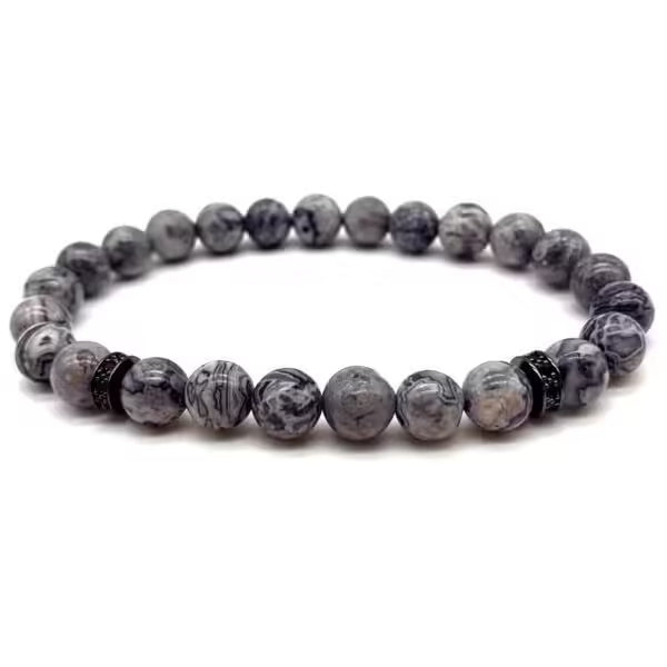 8mm Stone Beads Men Bracelet (EGBT072)