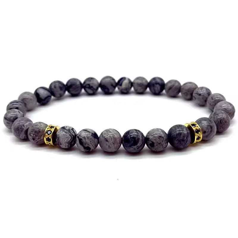 8mm Stone Beads Men Bracelet (EGBT072)