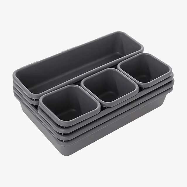 8pc Set Storage Drawer Organizer Box – Makeup Brush Holder & Jewellery Storage Container – UK Home Essentials