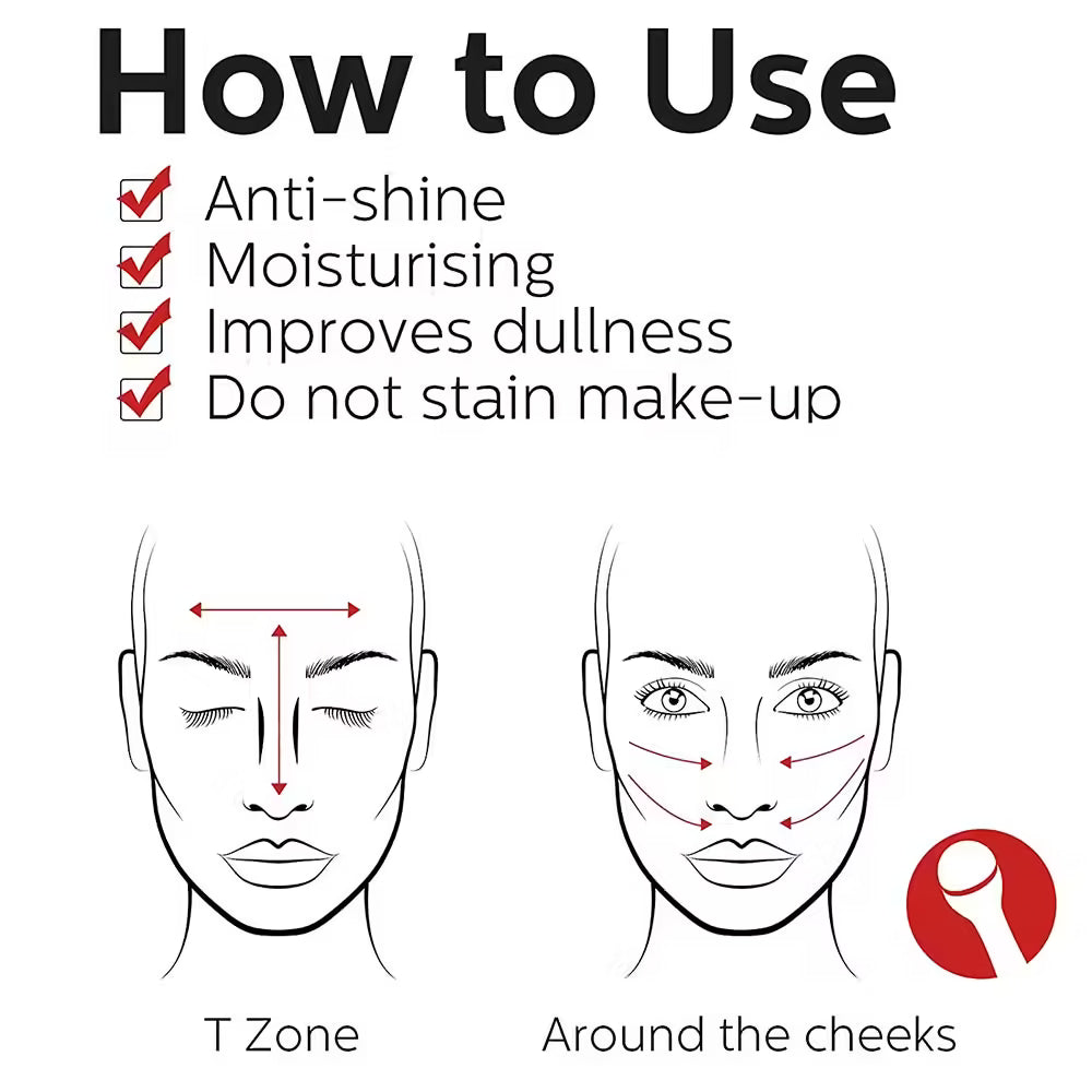 Rouleau absorbant l'excès de sébum en pierre volcanique naturelle pour le visage - Outil de soin du visage pour nettoyer les pores.