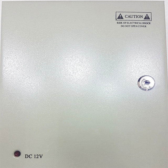 9-18 Way CCTV Security Camera DC Power Supply – Durable Metal Box with Lockable Key Included