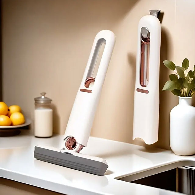 ABS Mini Mop Set – Foldable, Space-Saving Handheld Mop for Quick & Efficient Home & Office Cleaning – Perfect for Bedroom, Bathroom, Kitchen & Living Room