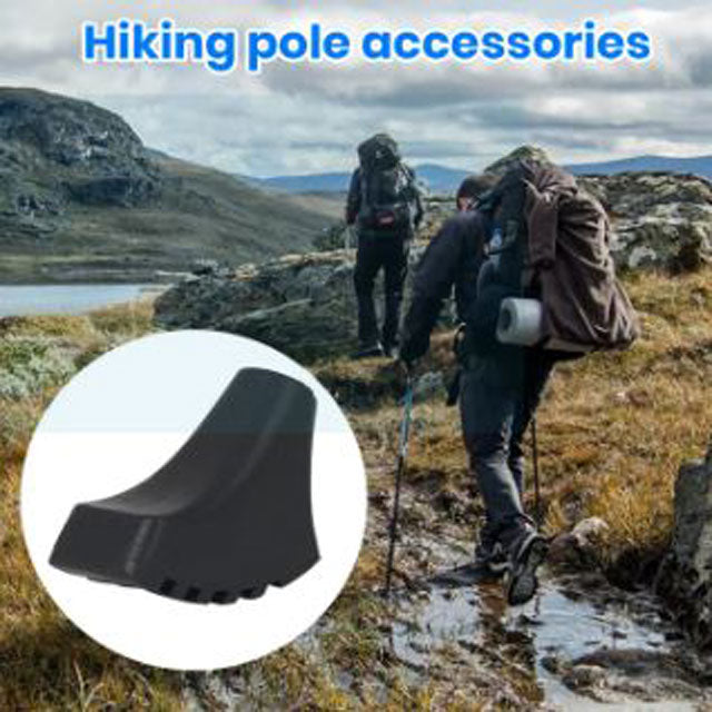 ADVENTURIDGE Nordic Walking Cummipuffer Trekking Pole Tip Cover – Anti-Puncture, Heavy-Duty Walking Stick & Crutch Head Protection for Hiking & Outdoor Adventures