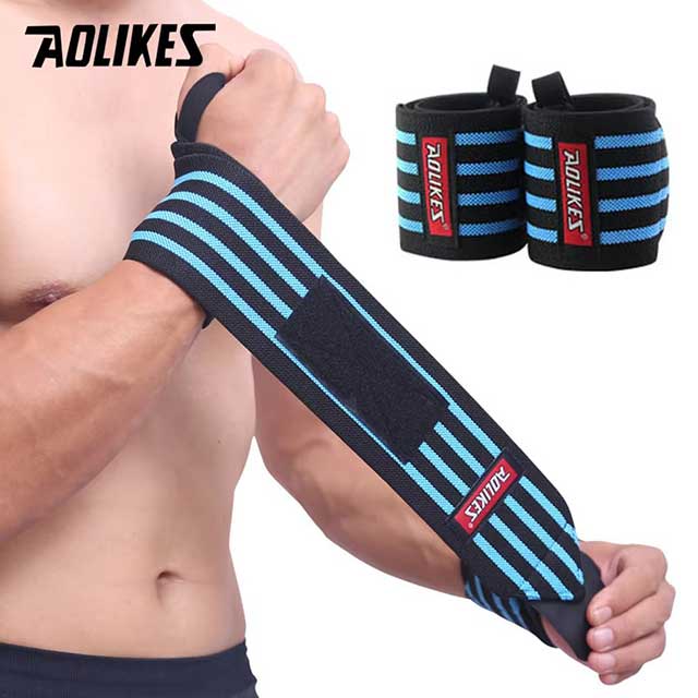 AOLIKES Wrist Wraps for Weightlifting – 1 Pair Gym Wrist Straps for Powerlifting & Strength Training Support