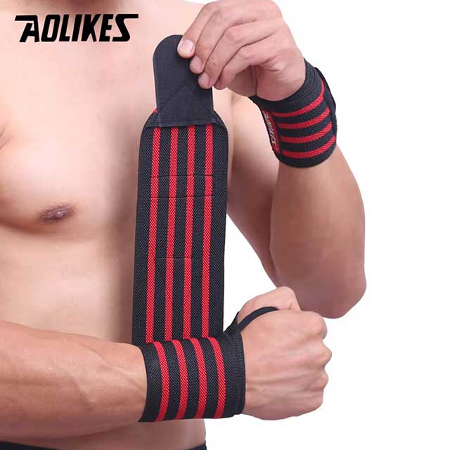 AOLIKES Wrist Wraps for Weightlifting – 1 Pair Gym Wrist Straps for Powerlifting & Strength Training Support