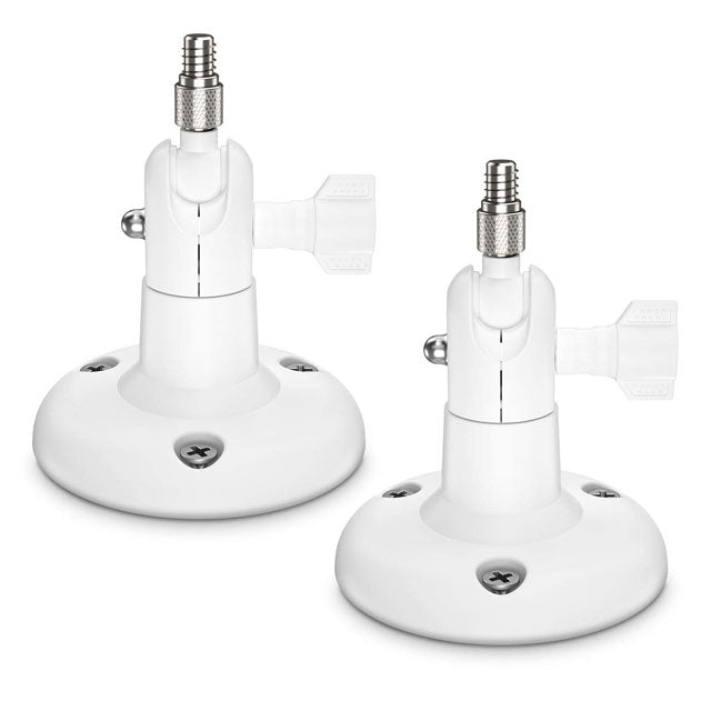 Adjustable Camera Wall Mount Holder – Compatible with Arlo Pro 4/Pro 3/Pro 2, Arlo Ultra/Ultra 2, Ring Stick Up Cam & More, 1/4" Screw Mount (1-Pack, White)