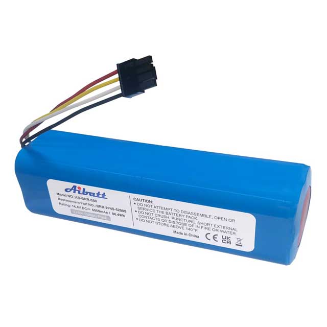 Aibatt 6000mAh Li-ion Replacement Battery for Xiaomi Mi Robot Mijia 1st/2nd Gen, Roborock S50 S5 S6 S7 S51 S55, Millet Sweeper & Dreame D9 D10 F9 D10s Vacuum Cleaner