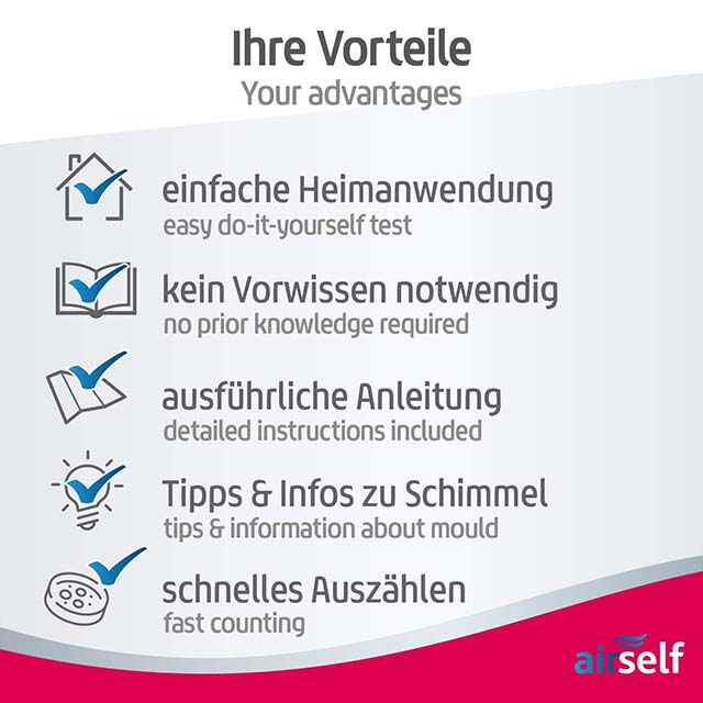 Airself Home Mould Test Kit – Quick & Accurate Mould Growth Detection for Up to 10 Rooms