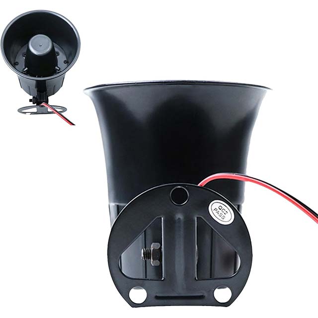 Alarm System for Car, Wired Alarm Siren Horn, 110dB, Angle Adjustable - Vehicle Anti Theft Devices, Security Siren, Antitheft Alarm Systems 12V/24V for Car and Home Security