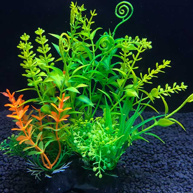 Aquarium Artificial Plant Decoration – 5.5 Inch Plastic Water Grass, Fish Tank Ornament for Aquascaping & Fish Bowl Decor