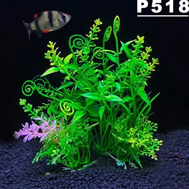 Aquarium Artificial Plant Decoration – 5.5 Inch Plastic Water Grass, Fish Tank Ornament for Aquascaping & Fish Bowl Decor