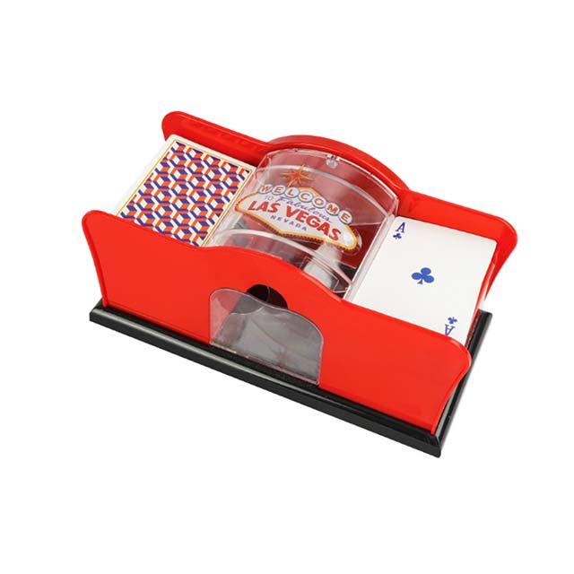 Automatic Card Game Shuffler - Hand Crank Poker Shuffler for 2-6 Pairs, Texas Three Kingdoms Table Game Dealer