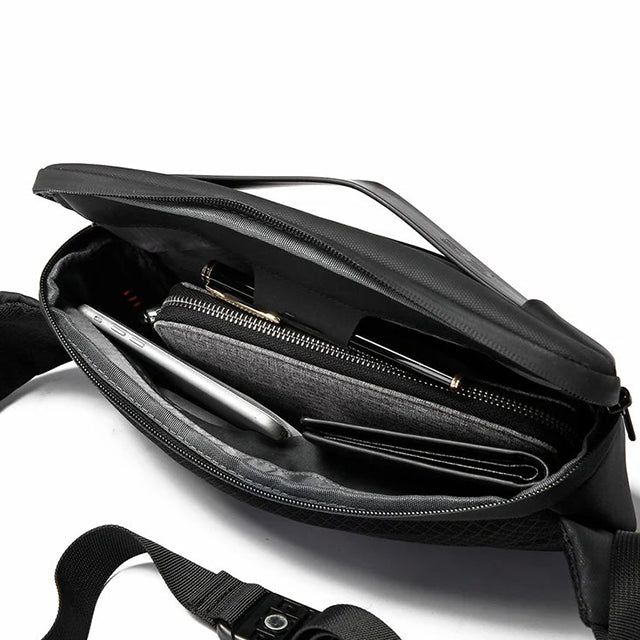 BANGE Waterproof Chest Bag – Anti-Theft Sling Crossbody Backpack for Travel, Work & Outdoor Use