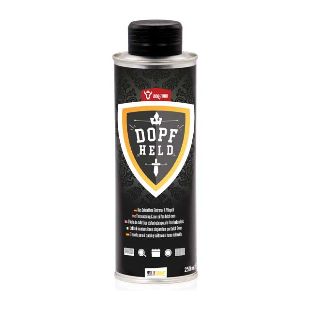 BBQ-Toro DOPFHELD 250ml Cooking & Maintenance Oil – Premium Cast Iron, Dutch Oven, Grill, Griddle & Pan Seasoning