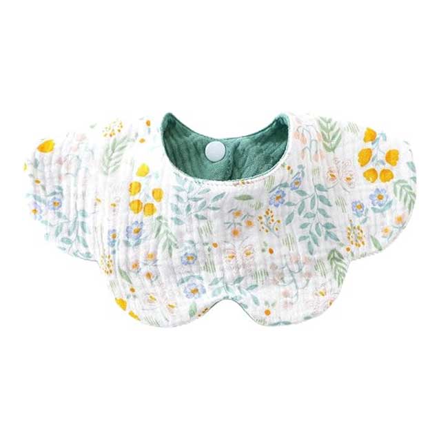 Baby Drooling Bib – 6-Layer Cotton Burp Cloth for Newborns & Toddlers (0–24 Months) | Soft & Absorbent Saliva Towel for Infants, Comfortable & Gentle on Skin