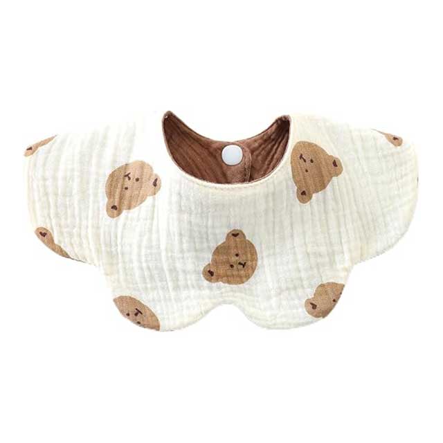 Baby Drooling Bib – 6-Layer Cotton Burp Cloth for Newborns & Toddlers (0–24 Months) | Soft & Absorbent Saliva Towel for Infants, Comfortable & Gentle on Skin