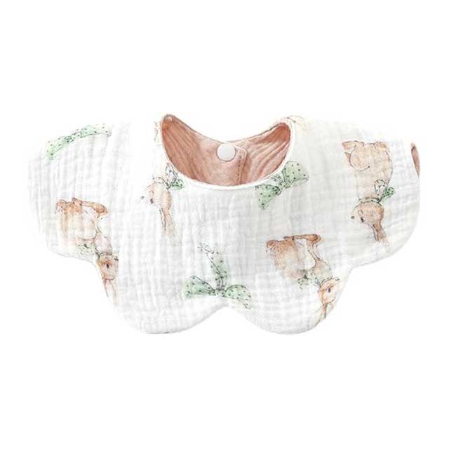 Baby Drooling Bib – 6-Layer Cotton Burp Cloth for Newborns & Toddlers (0–24 Months) | Soft & Absorbent Saliva Towel for Infants, Comfortable & Gentle on Skin