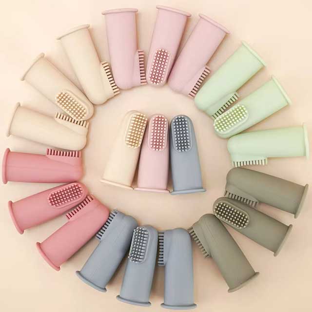 Baby Finger Toothbrush – Soft Silicone Infant Oral Cleaning Brush for Newborns & Toddlers | Portable Dental Care Tool for Babies