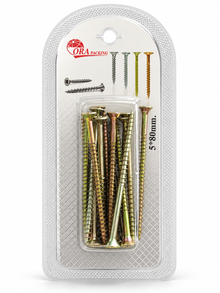 ORA TOOLS 5 x 80 mm Wood Screws – Zinc-Plated Multi-Purpose Screws for Timber, Furniture & DIY Projects