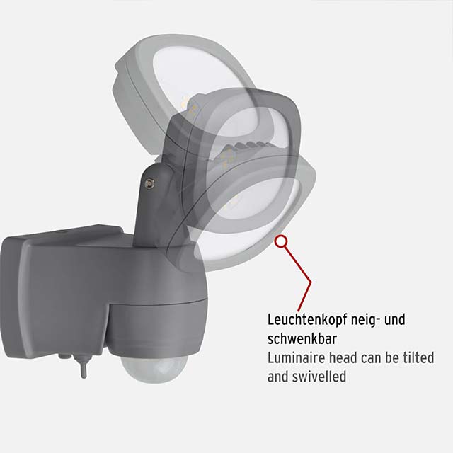 Brennenstuhl Lufos Wireless Battery LED Outdoor Spotlight with Integrated Motion Sensor