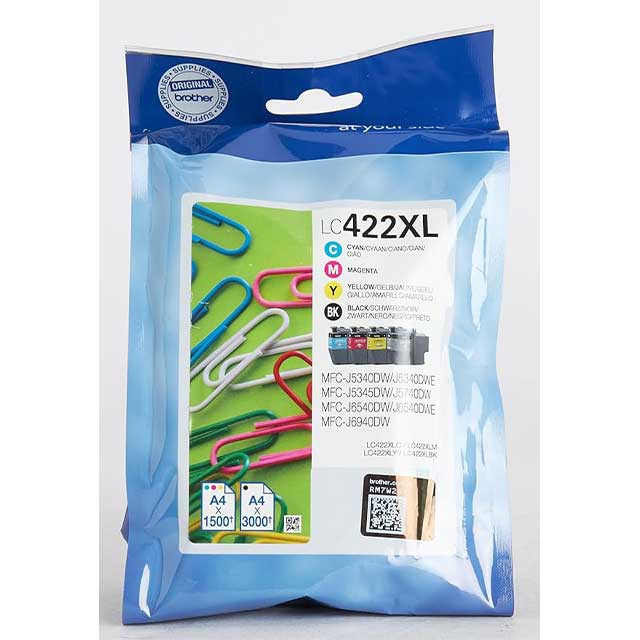Brother LC-422XLVAL Genuine Ink Cartridges Value Pack