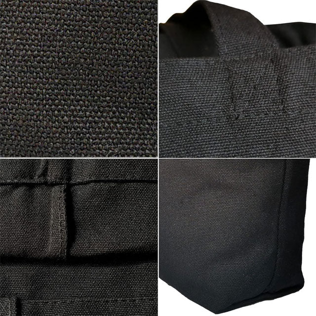 Bulk Heavy Duty Tote Bags with Reinforced Handles – Thick Blank Black Canvas for Grocery, Travel, Beach & Shopping Use