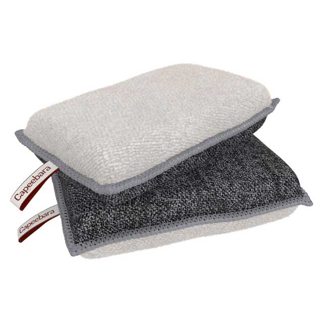 CAPEEBARA Reusable & Washable Sanding and Soft Sponge Set – Light Grey, 2 Pieces for DIY & Home Improvement