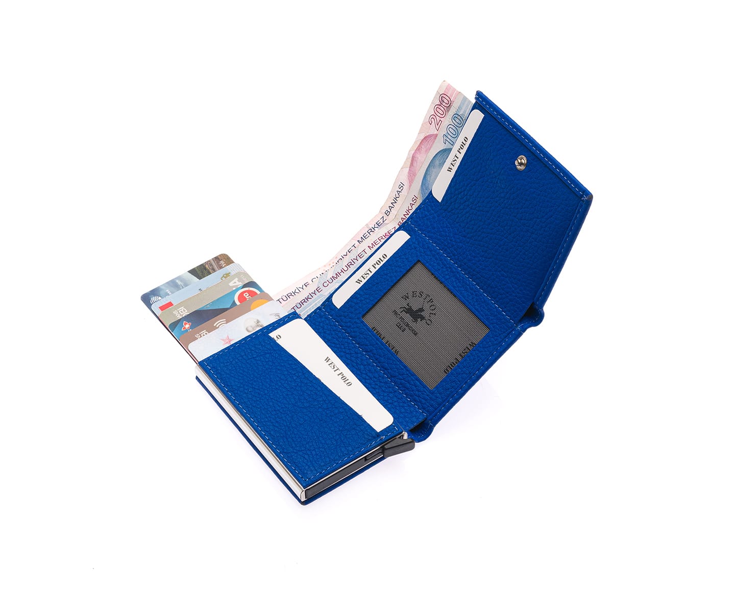 Westpolo Safari Large Card Holder Genuine Leather Unisex Mechanism Wallet (5550)