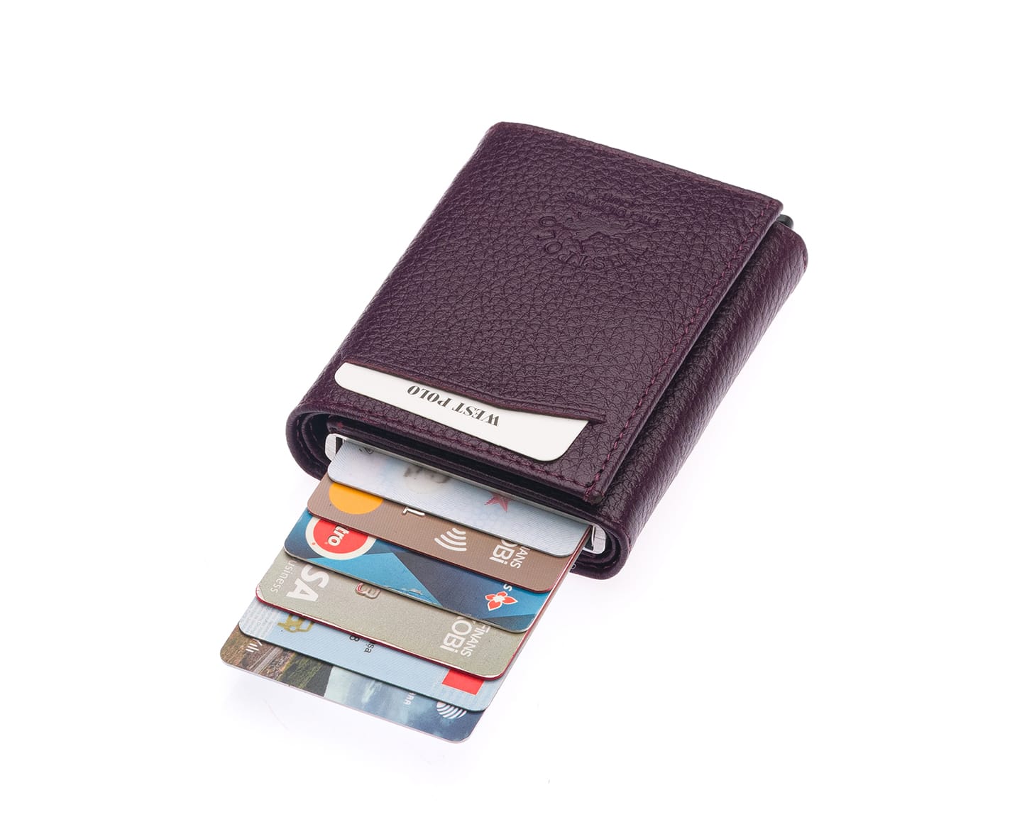 Westpolo Safari Large Card Holder Genuine Leather Unisex Mechanism Wallet (5550)