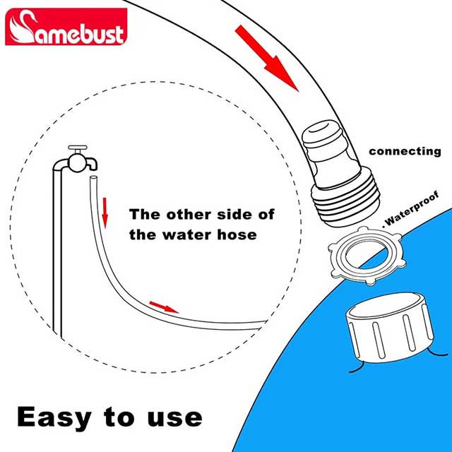 Camebust 59'' Inflatable Water Splash Mat – Outdoor PVC Sprinkler Play Toy for Kids & Toddlers