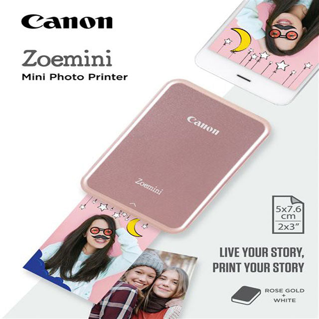 Canon Zoemini Pink Portable Printer – Instant Wireless Photo Printer for Home & Travel