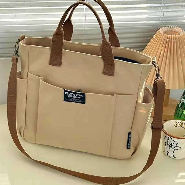 Canvas Tote Bag for Women – Large Capacity Student Shoulder & Commuter Handbag