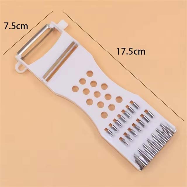 Handheld Carrot Grater & Vegetable Cutter – Multifunctional Kitchen Tool for Slicing, Mashing & Peeling