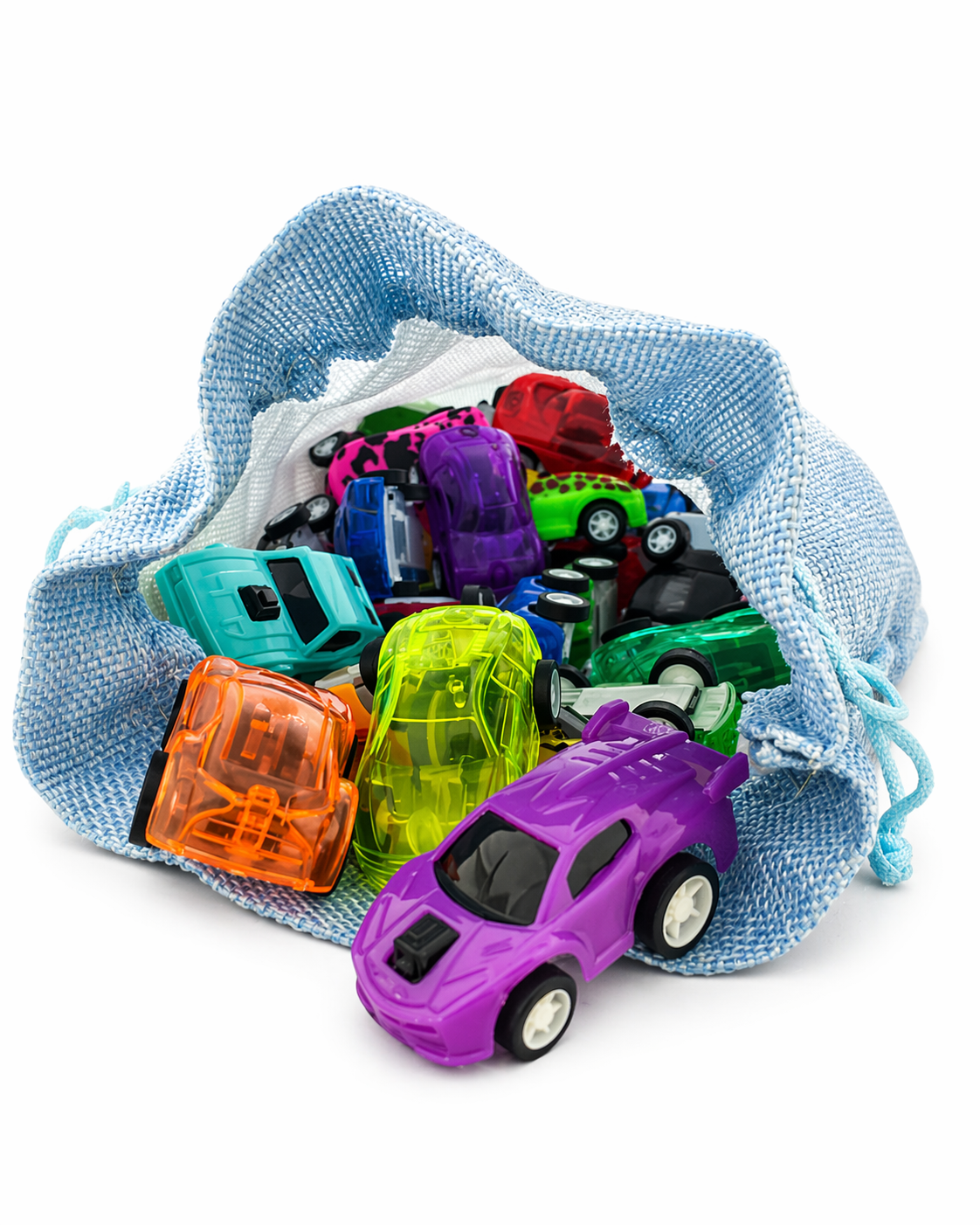 Kids Mini Toy Cars Set (36 PCS) with Storage Drawstring Bag – Colorful Die-Cast Style Racing Cars for Boys & Girls