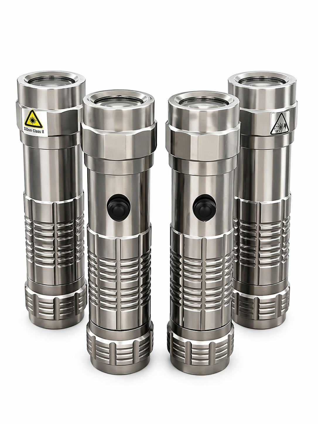 High Power LED Flashlight with Laser Pointer – Battery Powered Tactical Torch, Durable Metal Handheld Light