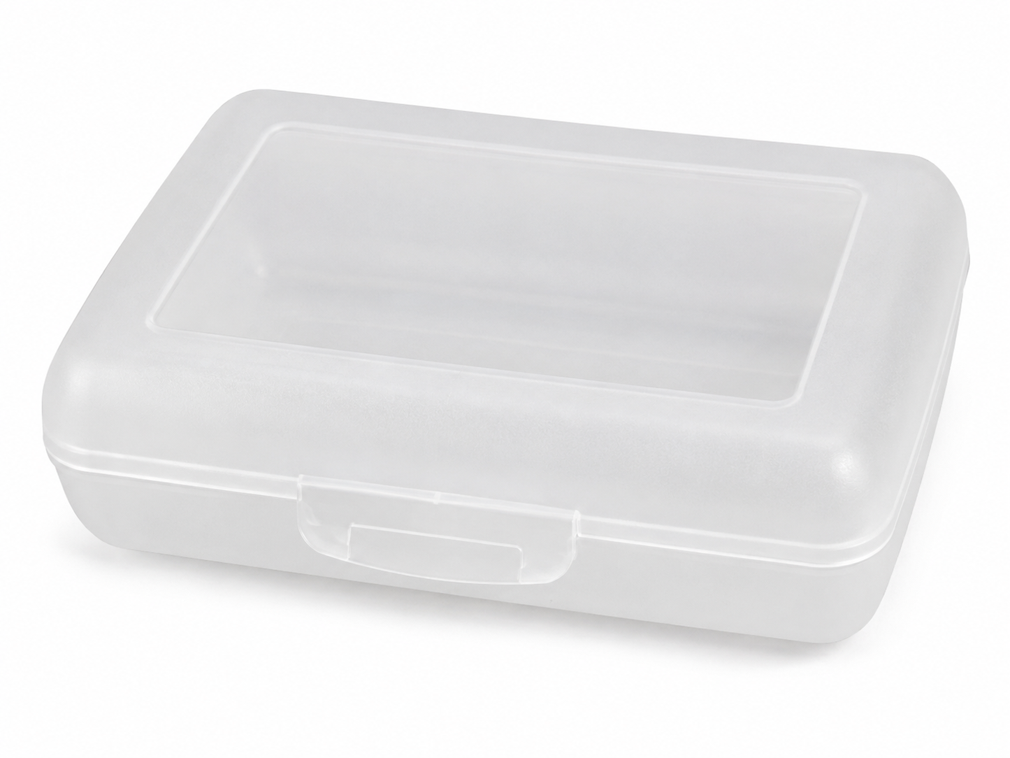 EDEKA Zuhause Frosted Lunch Box 18 × 13.5 cm – Reusable Food Storage Container with Secure Locking Lid for School, Office & Travel