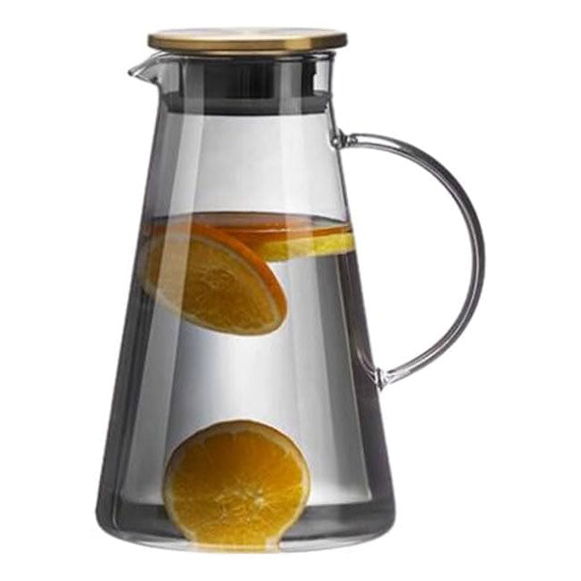 Classic Gray Large Capacity Glass Tea Kettle & Fruit Tea Maker – Premium Household Tea Set with Handle, Easy to Use