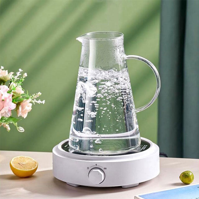 Classic Gray Large Capacity Glass Tea Kettle & Fruit Tea Maker – Premium Household Tea Set with Handle, Easy to Use