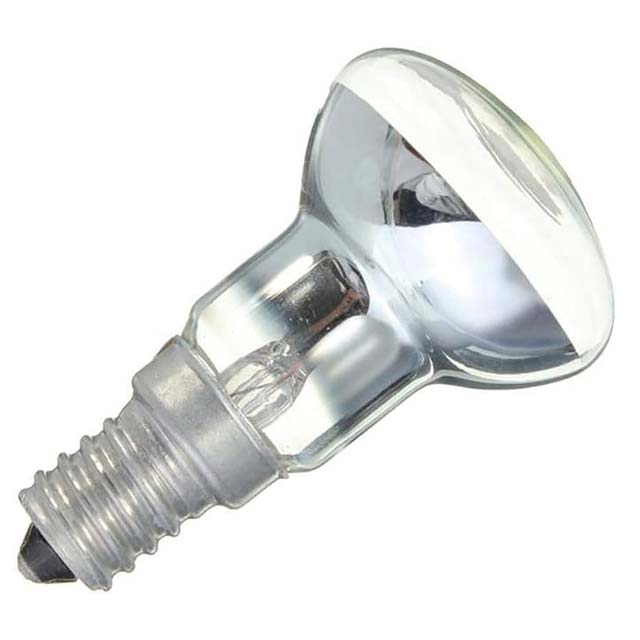 Clear Edison E14 R39 Reflector Bulb - 30W Incandescent Dimmable Lamp for Lava Lamps & More