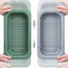 Collapsible Over the Sink Colander | Expandable Kitchen Strainer Basket for Pasta, Fruits, and Vegetables