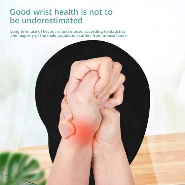 Comfort Mouse Pad with Wrist Rest – Thick Soft Ergonomic Mouse Mat for Laptop, PC & Gaming | Geometric Design Desk Pad