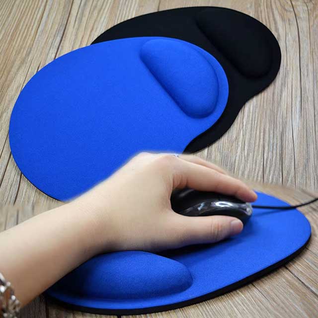 Comfort Mouse Pad with Wrist Rest – Thick Soft Ergonomic Mouse Mat for Laptop, PC & Gaming | Geometric Design Desk Pad
