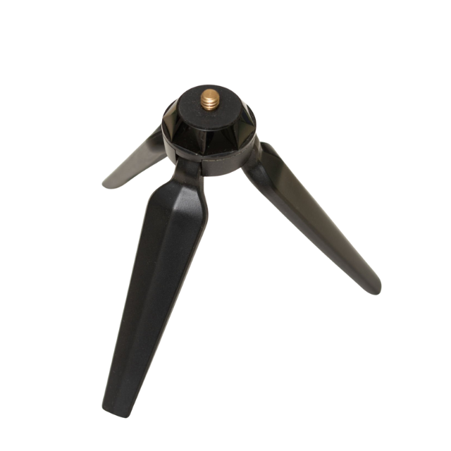 Compact Black Plastic Tripod – Lightweight Mini Camera & Phone Stand for Travel and Desk Use
