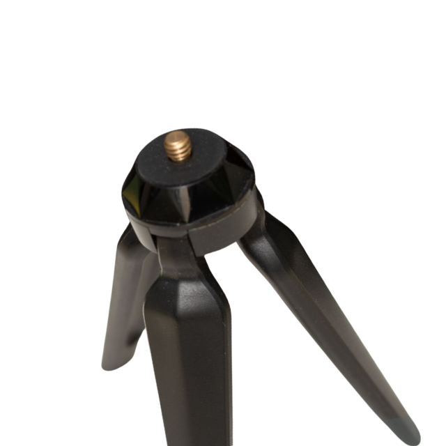 Compact Black Plastic Tripod – Lightweight Mini Camera & Phone Stand for Travel and Desk Use