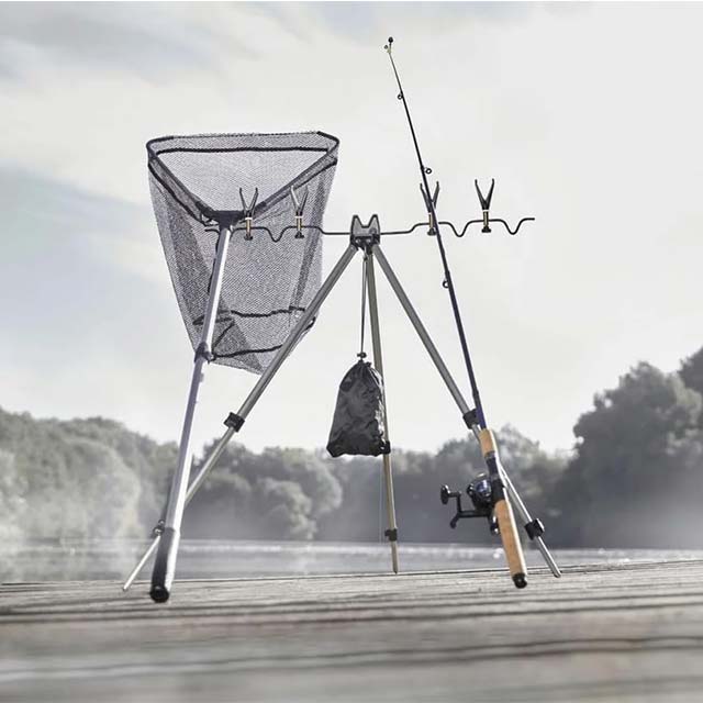 Crivit Aluminium Telescopic Rod Holder – Adjustable Fishing Rod Stand & Feeder Holder