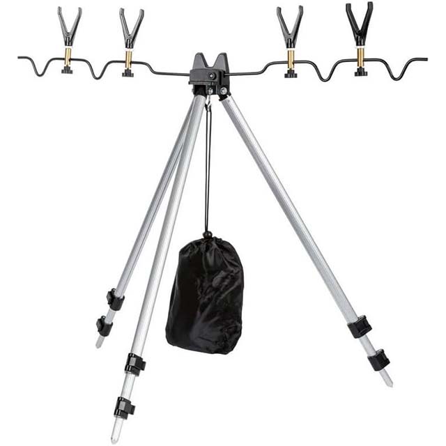 telescopic fishing rod holder Crivit Telescopic Rod Holder Aluminium – Fishing Rod Stand – EGLOW